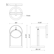 Kuzco Trek 5in LED Exterior Wall Sconce | Modern Black Aluminum and Frosted Acrylic | Covered Patio & Entryway Outdoor Light | Model EW17805-BK