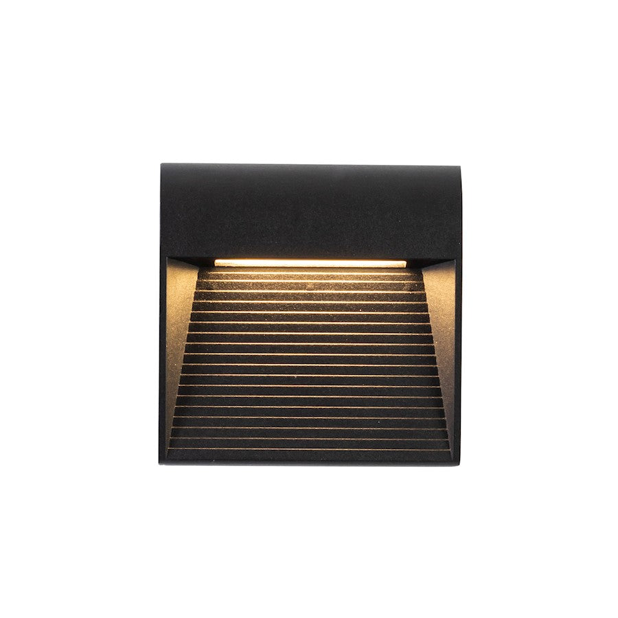 Kuzco Casa 5" Exterior Wall Sconce, Black/Clear Glass - EW27905-BK