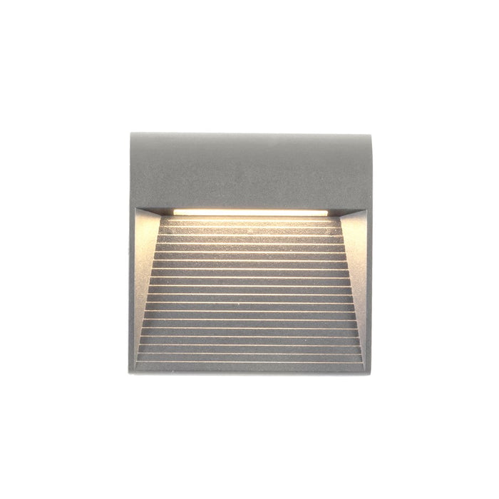 Kuzco Casa 5" Exterior Wall Sconce, Grey/Clear Glass - EW27905-GY