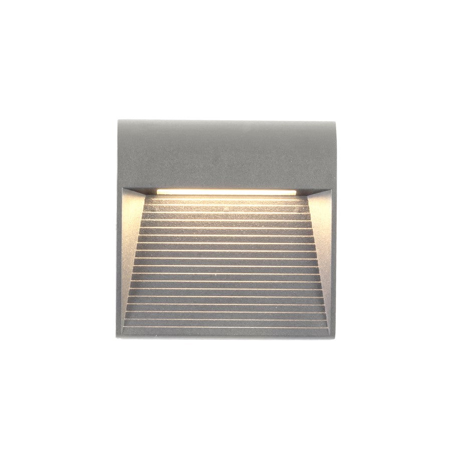 Kuzco Casa 5" Exterior Wall Sconce, Grey/Clear Glass - EW27905-GY