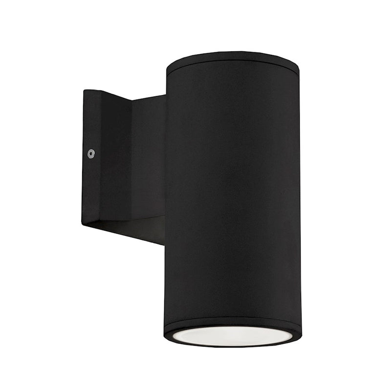 Kuzco Nordic 7in 1-Light LED Exterior Sconce | Modern Black Die-Cast Aluminum and Clear Glass with Aluminum Reflector | Covered | Model EW3107-BK