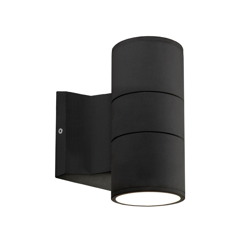 Kuzco Lund 7in LED Exterior Sconce | Black Die-Cast Aluminum with Clear Glass and Parabolic Reflector | Outdoor Entryway & Patio | Model EW3207-BK