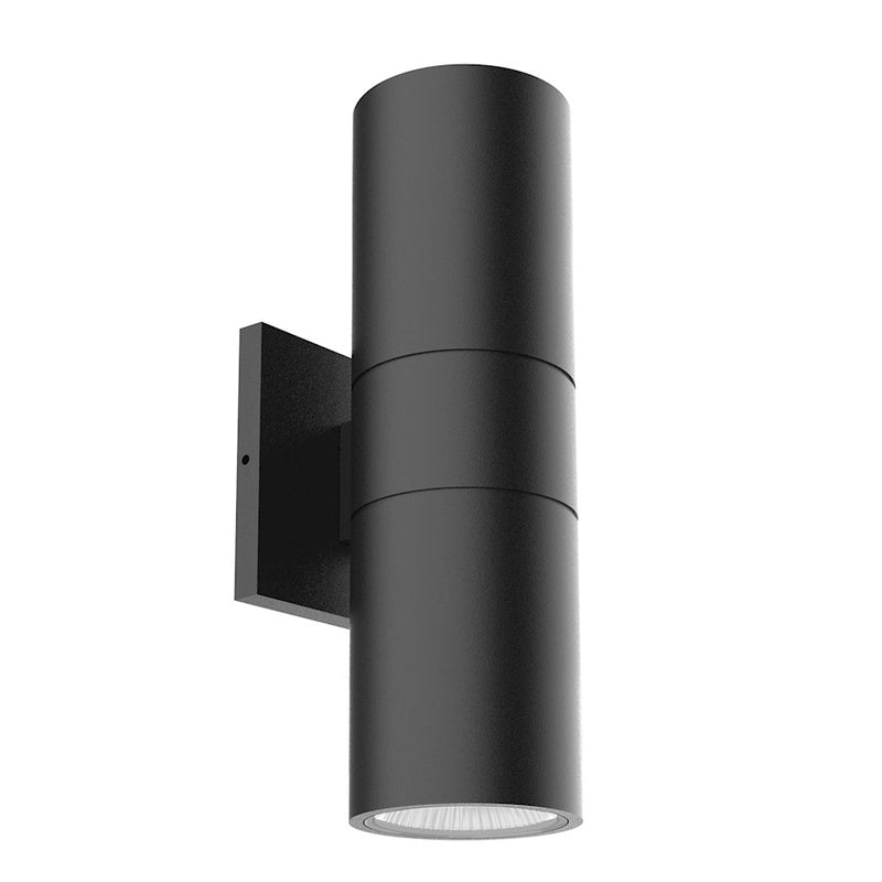 Kuzco Lund 12in LED Exterior Sconce | Black Aluminum and Clear Glass | Covered Patio & Entryway Wall Light | 2200lm 3000K Wet Rated | Model EW3212-BK