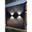 Kuzco Ellis 6" Exterior Wall Sconce, Black/Clear Glass