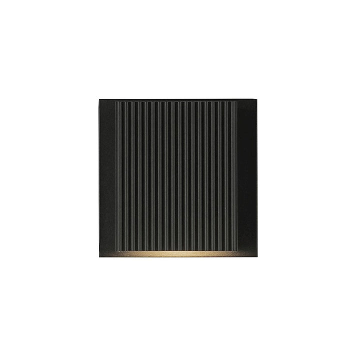 Kuzco Mavis 4" Exterior Wall Sconce, Black/Frosted Glass Diffuser