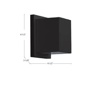 Kuzco Mavis 5in LED Exterior Wall Sconce | White Powder-Coated Cube with Frosted Glass | Covered Patio & Entryway | 1200lm, 3000K | Model EW4405-WH