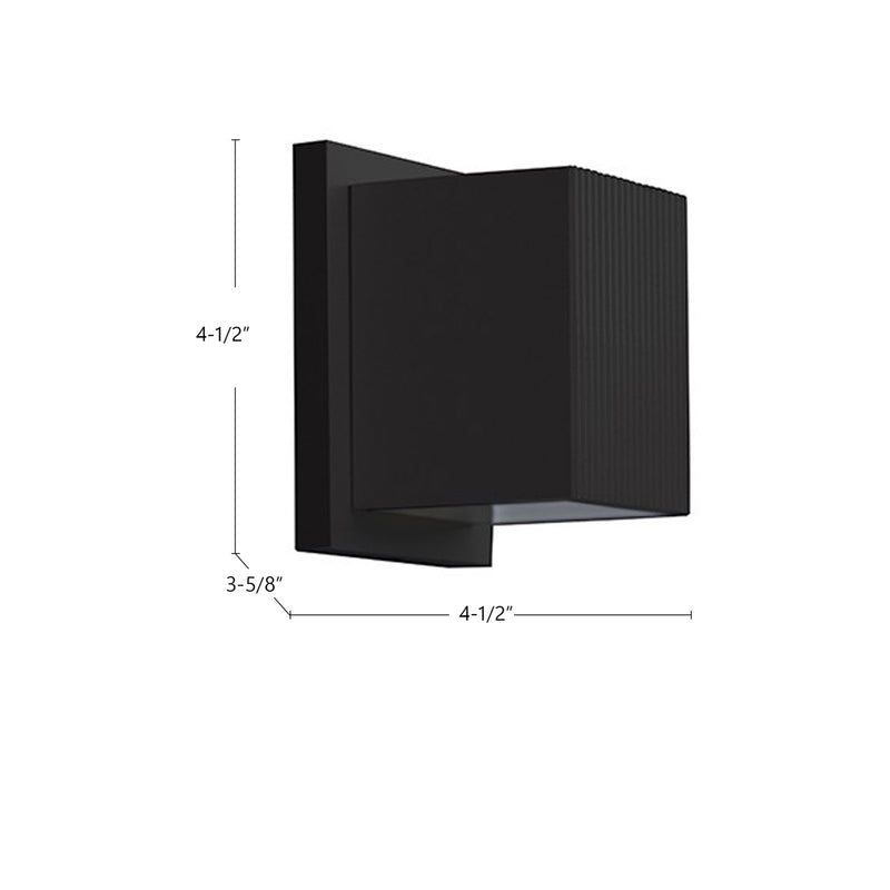 Kuzco Mavis 5in LED Exterior Wall Sconce | White Powder-Coated Cube with Frosted Glass | Covered Patio & Entryway | 1200lm, 3000K | Model EW4405-WH