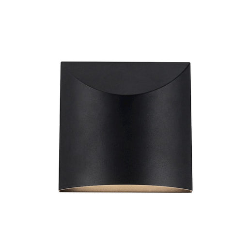 Kuzco Lenox 8" Exterior Wall Sconce, Black/Clear Glass - EW46308-BK-UNV-3CCT