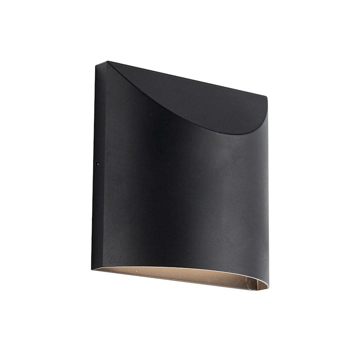 Kuzco Lenox 8" Exterior Wall Sconce, Black/Clear Glass