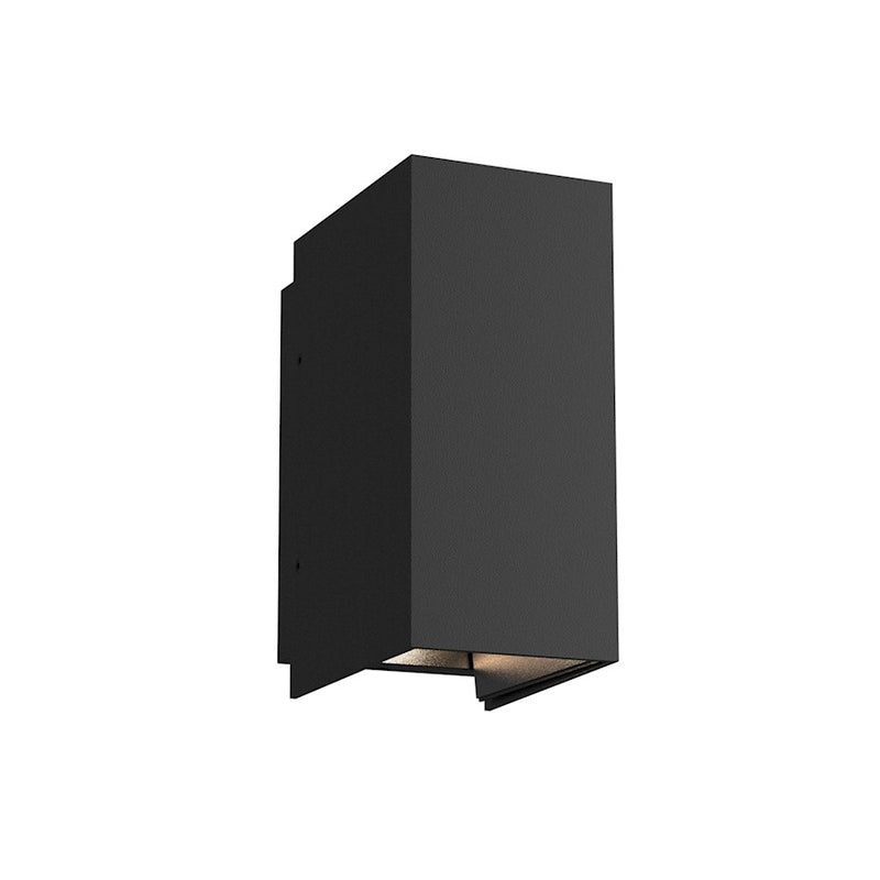 Kuzco Helsinki 3in LED Exterior Wall Sconce | Black and Clear Acrylic | Covered Patio & Entryway | 3.25 x 6.75 in | Model EW48003-BK-UNV