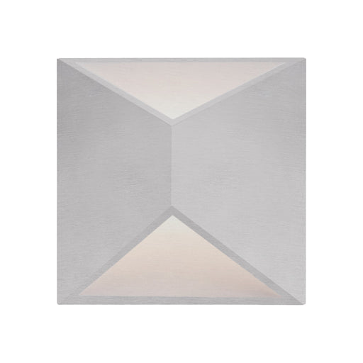 Kuzco Indio 7in LED Exterior Wall Sconce | Modern Brushed Nickel and Acrylic Diffuser | Covered Patio & Entryway | 7 x 7 x 3 in | Model EW60307-BN