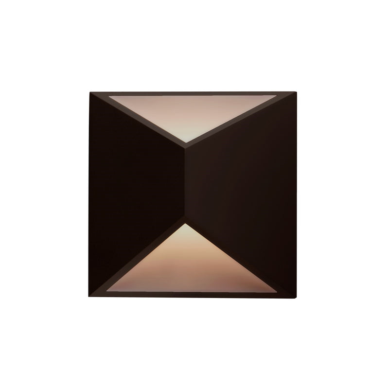 Kuzco Indio 7in 1-Light LED Exterior Wall Sconce | Minimalist Bronze Aluminum and Acrylic Diffuser | Covered Patio & Entryway | Model EW60307-BZ
