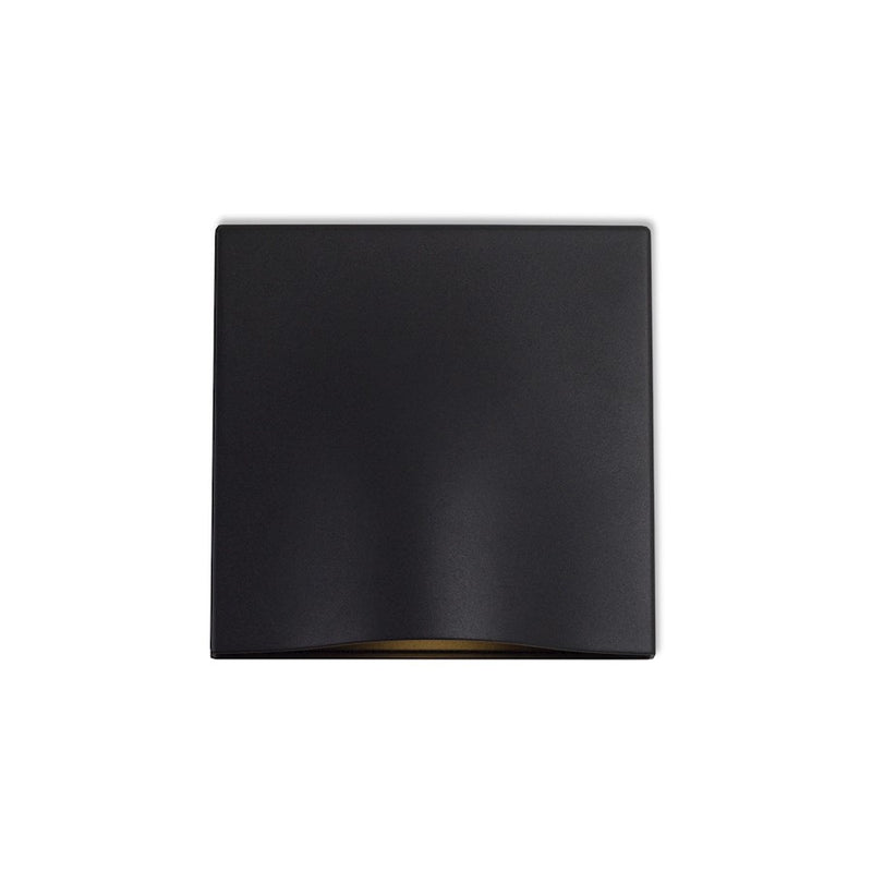 Kuzco Lenox LED Exterior Wall Sconce | Modern Black Aluminum and Clear Glass | Outdoor Downlight for Entryways & Patios | Model EW60308-BK
