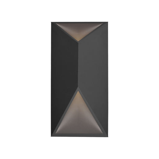 Kuzco Indio 12in 1-Light Outdoor Wall Sconce | Minimalist Black Aluminum and Acrylic Diffuser | Covered Patio & Entryway | Model EW60312-BK