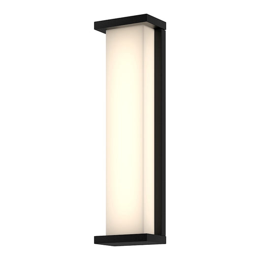 Kuzco Bravo 20in 1-Light LED Exterior Wall Sconce | Modern Black Cast Aluminum and Frosted PC | Outdoor Entryway & Patio | Model EW70720-BK