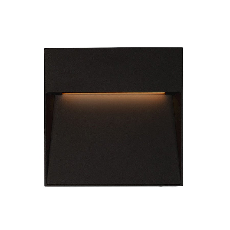 Kuzco Casa 7in 1-Light Outdoor Wall Sconce | Modern Black Aluminum and Clear Glass | Entryway & Patio Step Light | Model EW71309-BK
