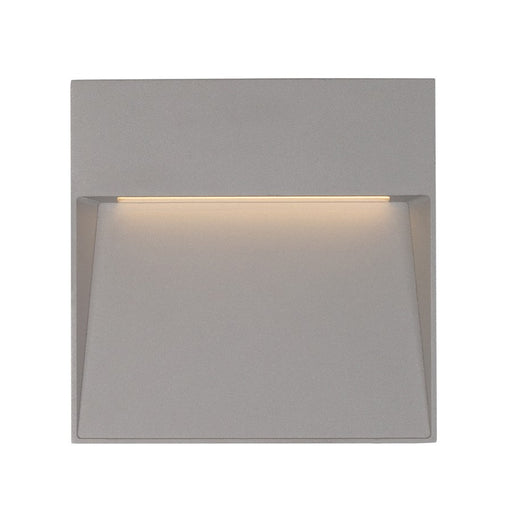 Kuzco Casa 8in 1-Light LED Exterior Wall Sconce | Modern Gray Steel and Clear Glass | Entryway & Covered Patio | 8.25 x 8.25 x 1 in | Model EW71311-GY