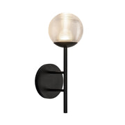 Kuzco Claremont 13in 1-Light Outdoor Wall Sconce | Modern Matte Black Aluminum and Clear Ribbed Glass | Entryway & Garage | Model EW78513-BK-CR