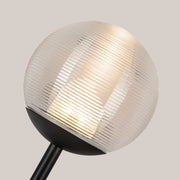 Kuzco Claremont 13in 1-Light Outdoor Wall Sconce | Modern Matte Black Aluminum and Clear Ribbed Glass | Entryway & Garage | Model EW78513-BK-CR