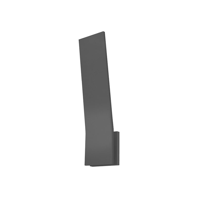 Kuzco Nevis 18in LED Exterior Wall Sconce | Graphite Aluminum and Frosted Glass | Covered Patio & Entryway | 1200lm 3000K Dimmable | Model EW7918-GH