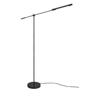 Kuzco Astrid 55in LED Floor Lamp | Mid-Century Modern Urban Bronze and Clear Glass | Living Room & Reading Nook | 630lm 2700K | Model FL316655UBMS