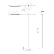 Kuzco Astrid 55in LED Floor Lamp | Mid-Century Modern Urban Bronze and Clear Glass | Living Room & Reading Nook | 630lm 2700K | Model FL316655UBMS