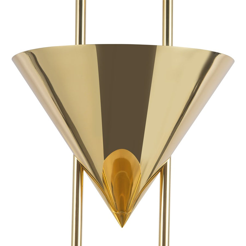 Kuzco Versus 67" Brass Floor Lamp, Patina Brass