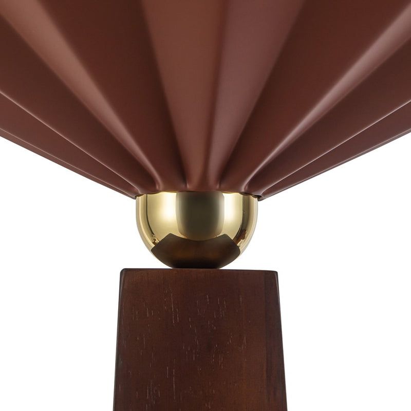 Kuzco Furrow 65" Red Floor Lamp, Burgundy