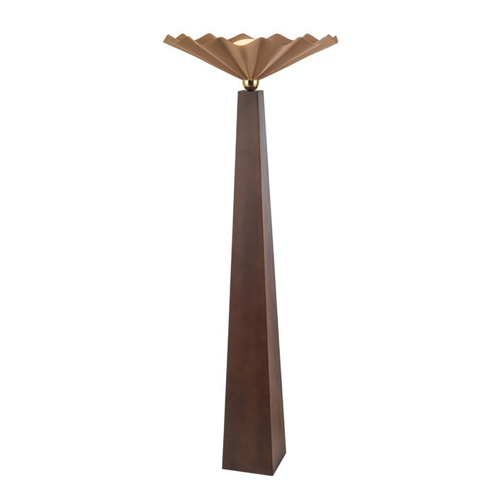 Kuzco Furrow 65" Red Floor Lamp, Peach