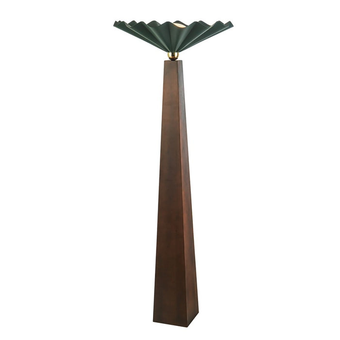 Kuzco Furrow 65" Green Floor Lamp, Pine Green