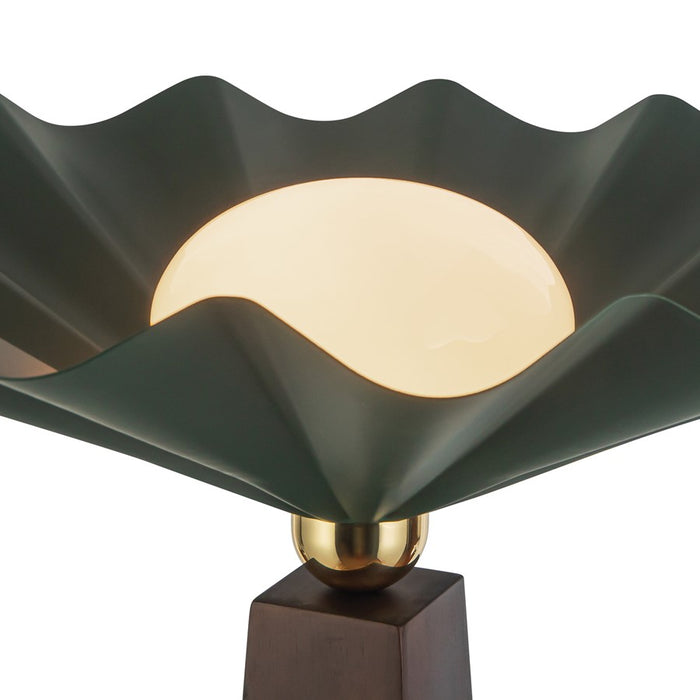 Kuzco Furrow 65" Green Floor Lamp, Pine Green