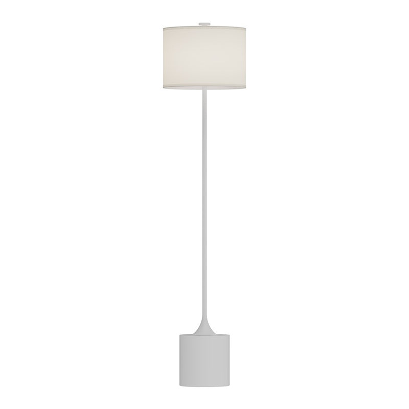 Kuzco Alora Mood Issa 61in Floor Lamp | Mid-Century White/Ivory Linen and Gold/Silver Aluminum | Living Room & Bedroom Reading | Model FL418761WHIL