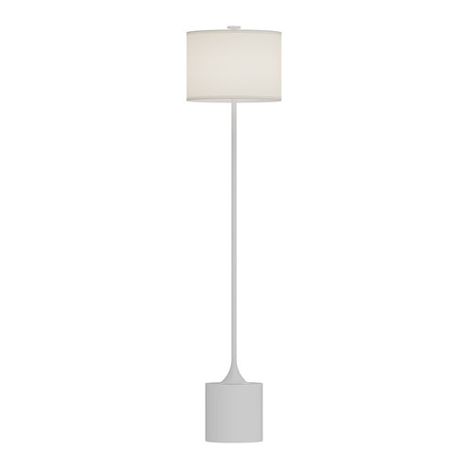 Kuzco Alora Mood Issa 61in Floor Lamp | Mid-Century White/Ivory Linen and Gold/Silver Aluminum | Living Room & Bedroom Reading | Model FL418761WHIL