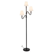 Kuzco Sloan 68" Blk Floor Lamp, Matte Black/White Linen - FL445368MBWL