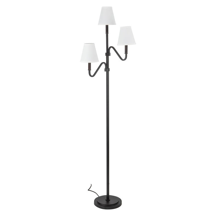 Kuzco Sloan 68" Black Floor Lamp, Matte Black/White Linen