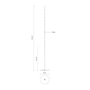 Kuzco Reeds 10in LED Floor Lamp | Minimalist Black Metal | Living Room & Bedroom Reading Light | 70.12 in H, 1015 Lumens, 3000K | Model FL46748-BK