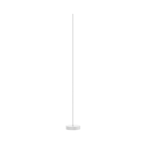 Kuzco Reeds 10in LED Floor Lamp | Minimal White Aluminum with Repositionable Wand | Living Room & Reading Nook | Model FL46748-WH
