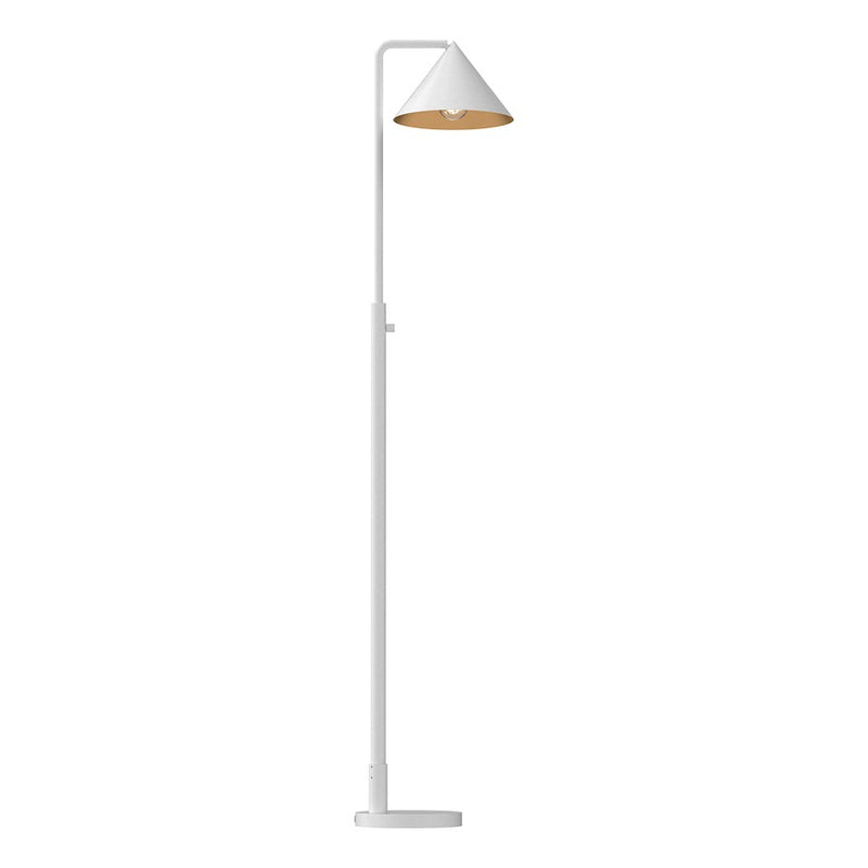 Kuzco Remy 58in Floor Lamp | White Steel Triangular Shade | Living Room & Reading Nook | 1-Light Dimmable 60W | Model FL485058WH