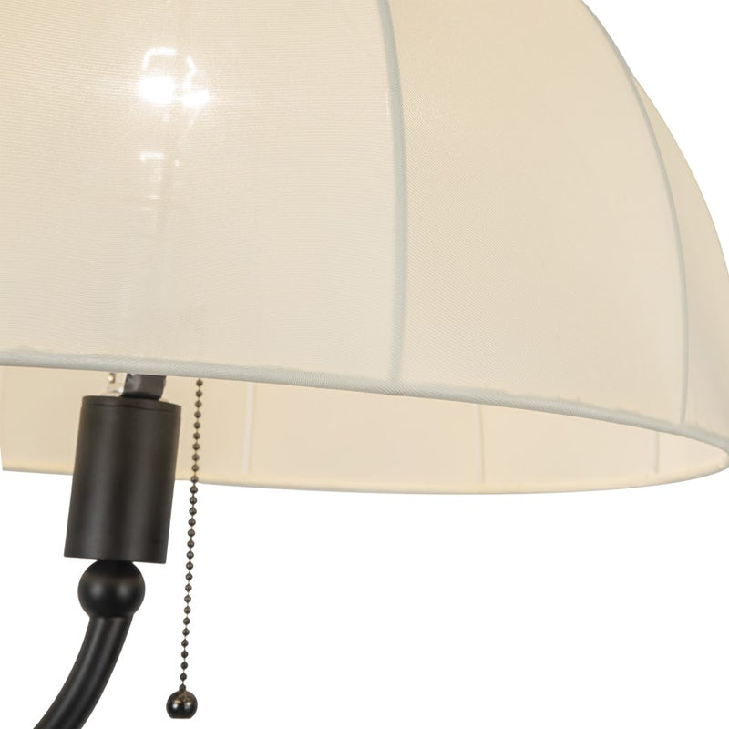Kuzco Crosby 68" Socket Floor Lamp, Matte Black/Spandex Shade