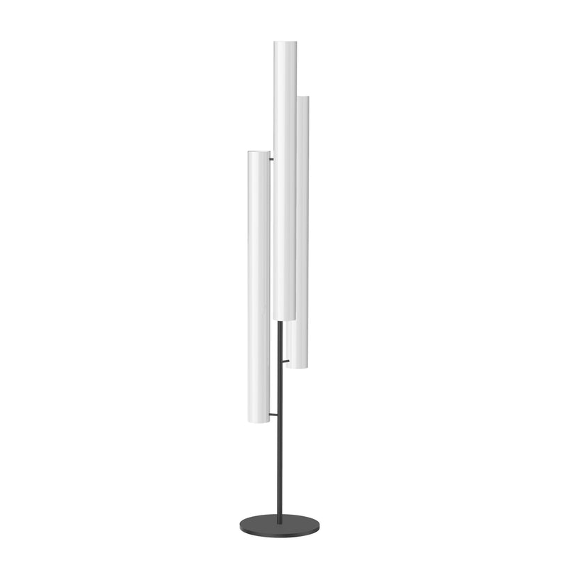 Kuzco Gramercy 70in LED Floor Lamp | Black Aluminum and Frosted Glass | Living Room & Bedroom | 3400lm 3000K 90CRI Touch Dimmer | Model FL70355-BK