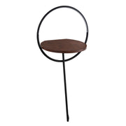 Kuzco Maya 18in LED Floor Lamp | Modern Black Steel and Walnut Wood with White Silicone | Bedroom & Living Room Leaning Lamp | Model FL83818-BK-WT