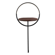 Kuzco Maya 18in LED Floor Lamp | Modern Black Steel and Walnut Wood with White Silicone | Bedroom & Living Room Leaning Lamp | Model FL83818-BK-WT