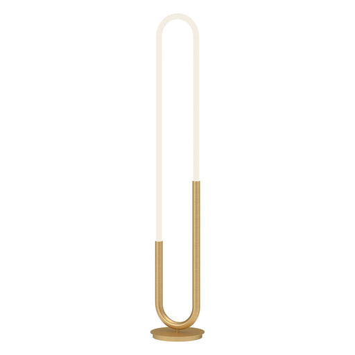 Kuzco Huron 52in LED Floor Lamp | Brushed Gold and Frosted Acrylic | Living Room & Bedroom Reading Light | Model FL95150-BG