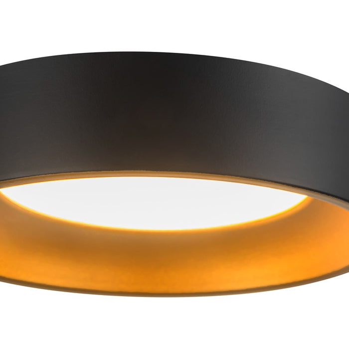 Kuzco Nix 5" Black Dimmable LED Flush Mount, Black/Gold