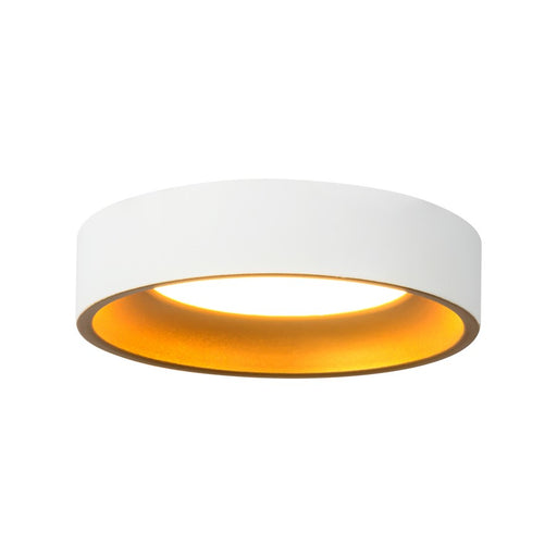 Kuzco Nix 5" Wht Dim LED Flush Mount, Wht/Gold - FM0702605WHGD