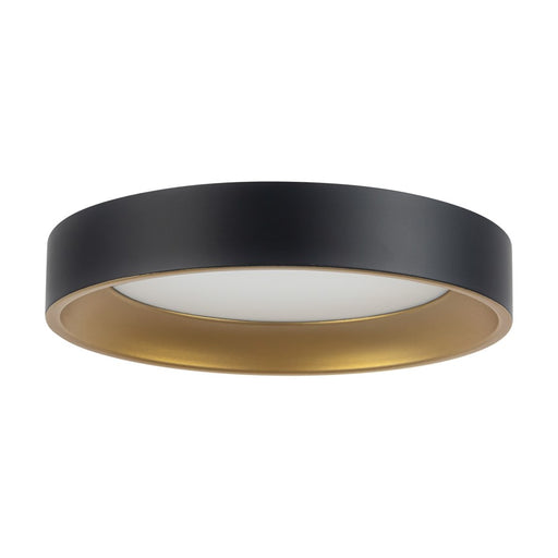 Kuzco Nix 7" Black Dimmable LED Flush Mount, Black/Gold