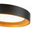 Kuzco Nix 7" Black Dimmable LED Flush Mount, Black/Gold
