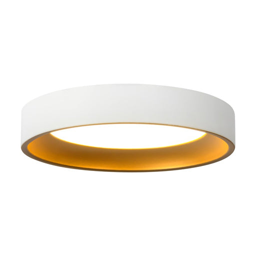 Kuzco Nix 7" Wht Dim LED Flush Mount, Wht/Gold - FM0702607WHGD
