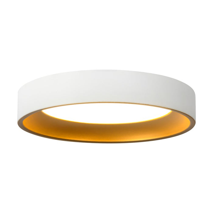 Kuzco Nix 7" Wht Dim LED Flush Mount, Wht/Gold - FM0702607WHGD