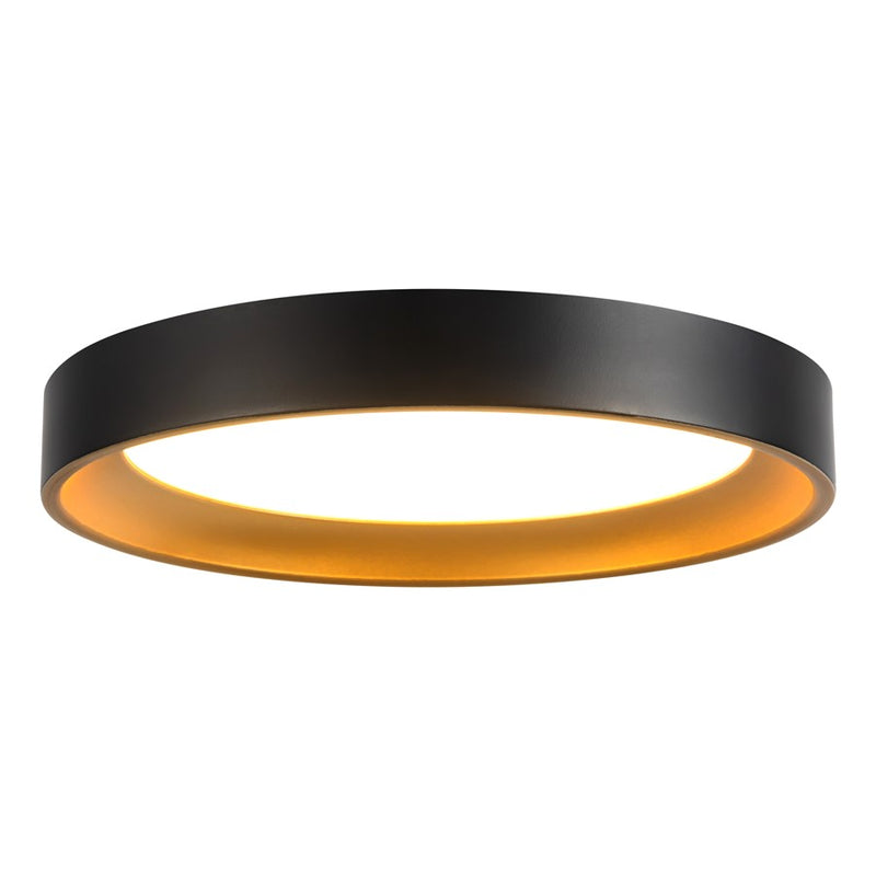 Kuzco Nix 9" Blk Dim LED Flush Mount, Blk/Gold - FM0702609BKGD